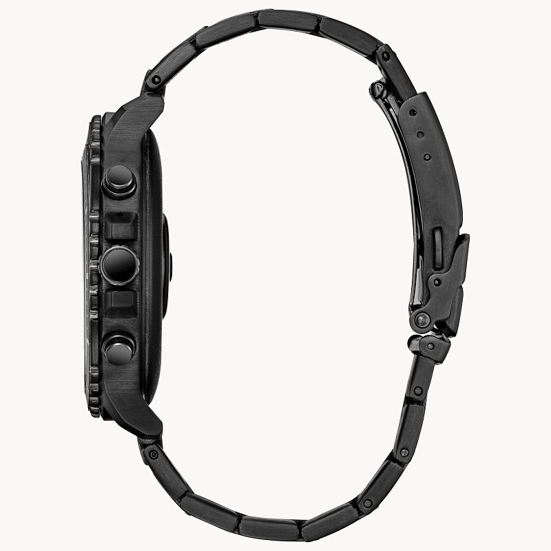 CZ Smart Black Dial Stainless Steel Bracelet MX0007-59X | CITIZEN